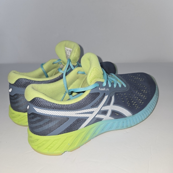 Asics FuzeX Lyte Blue Green Grey Running Athletic Shoes T670N Women's Size 8 - Picture 4 of 9